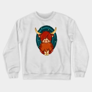 Cute cartoon bull Crewneck Sweatshirt